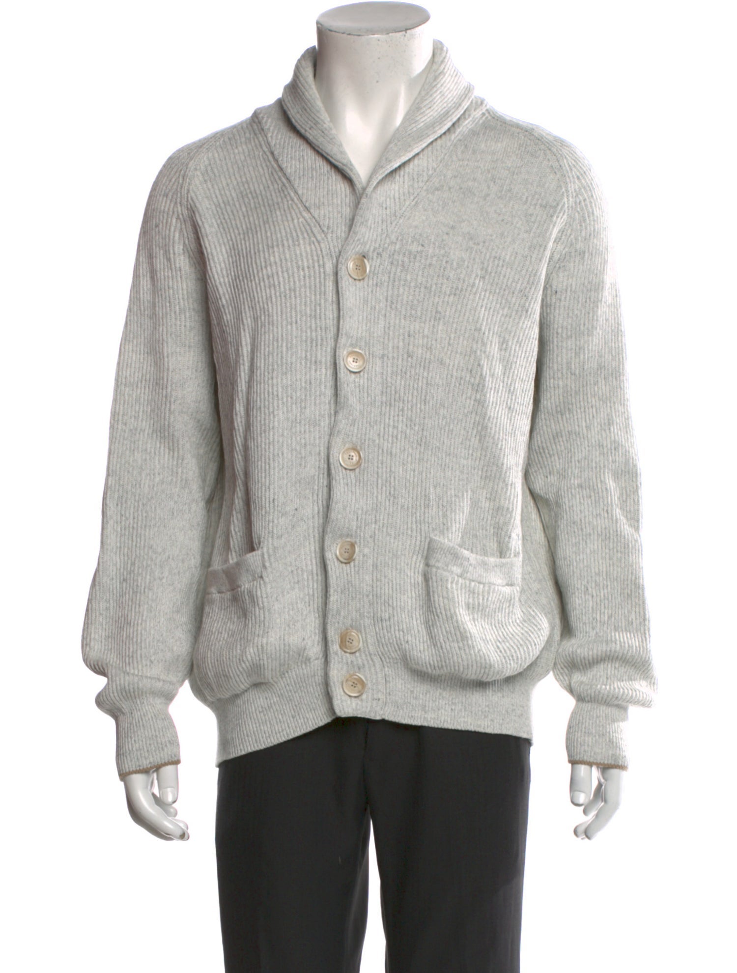 Brunello Cucinelli Mock Neck Long Sleeve Cardigan