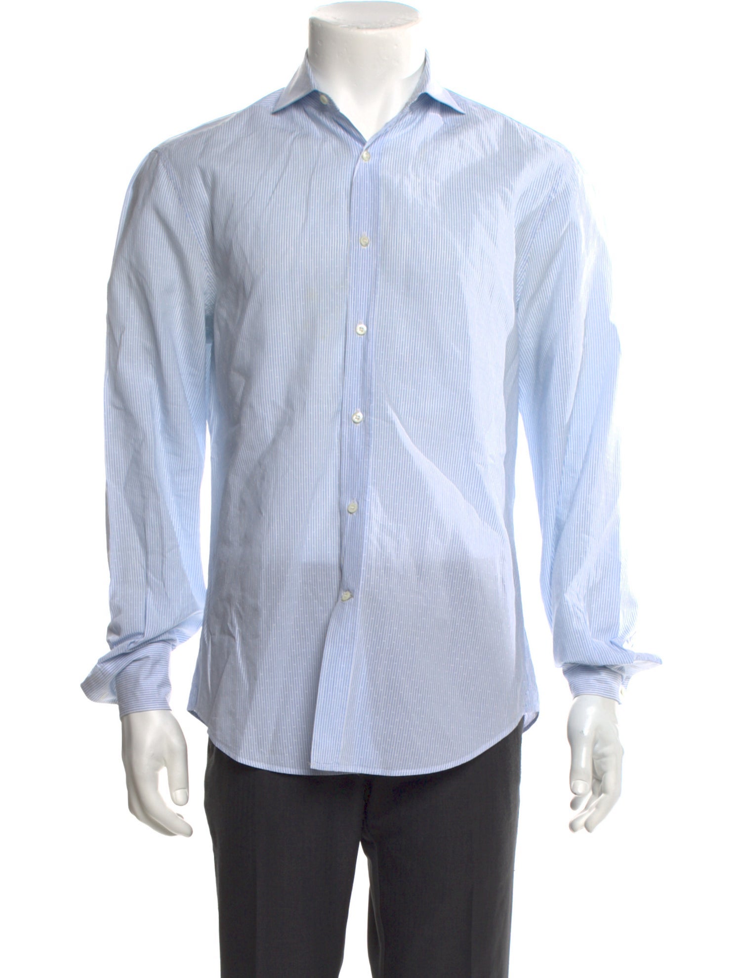 Brunello Cucinelli Striped Long Sleeve Dress Shirt