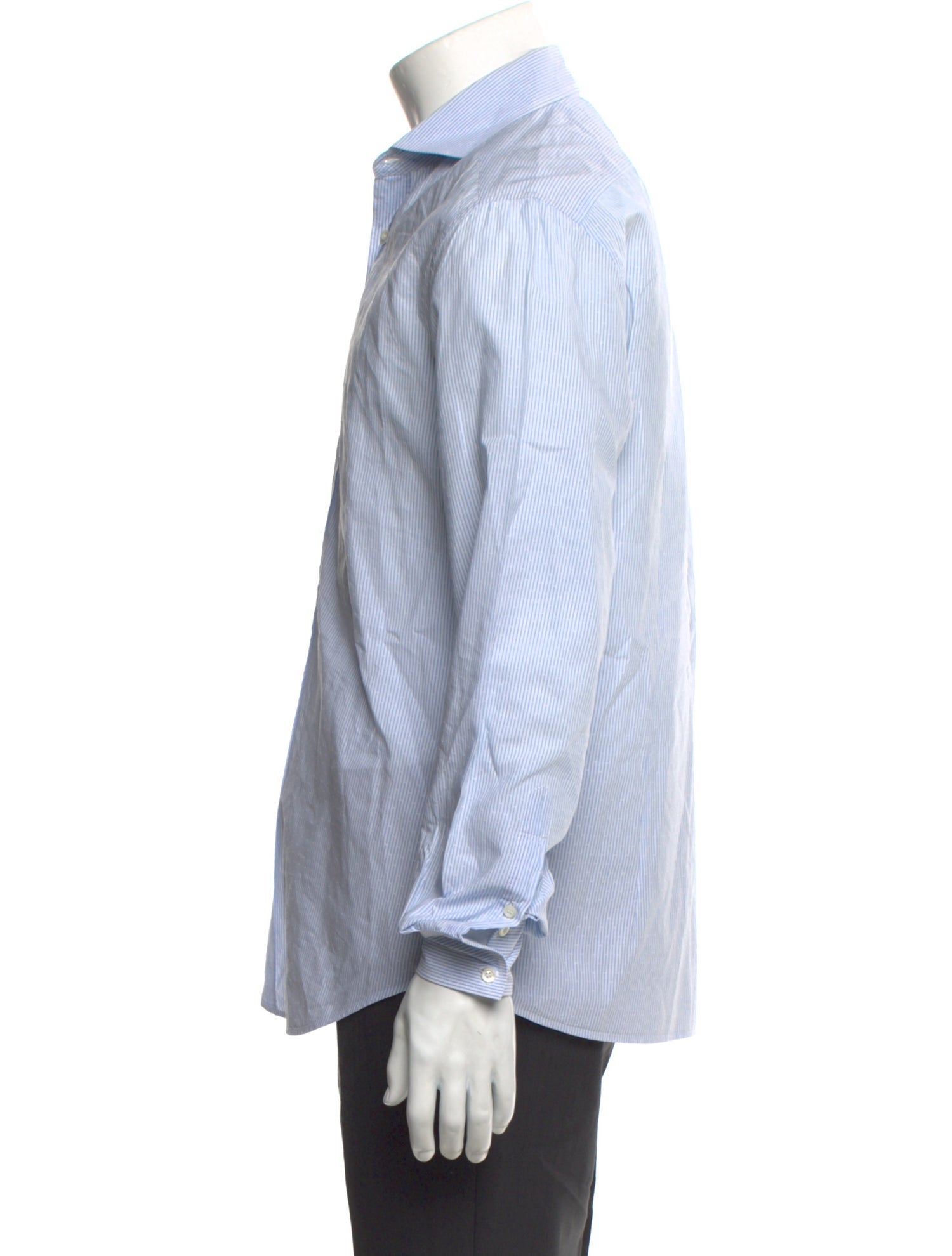 Brunello Cucinelli Striped Long Sleeve Dress Shirt