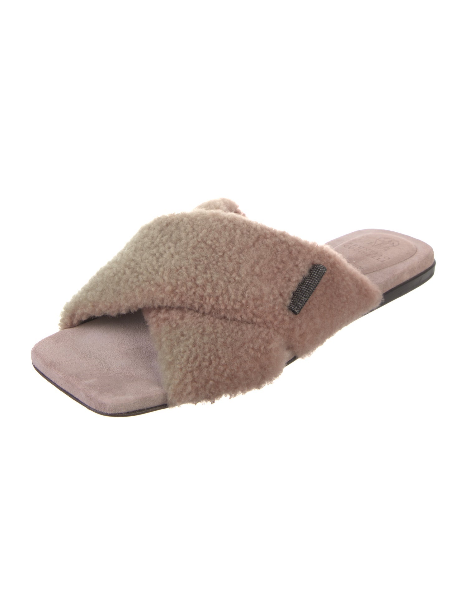 Brunello Cucinelli Monili Shearling Mules