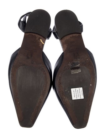 Brunello Cucinelli Monili Leather D'Orsay Flats