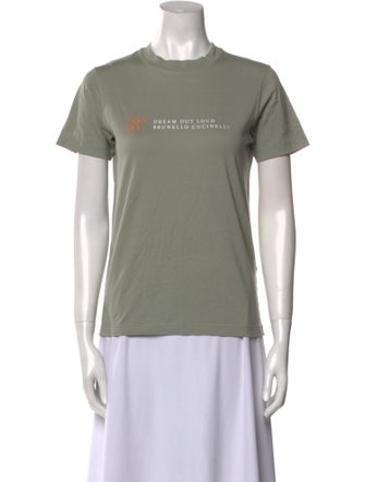 Brunello Cucinelli Graphic Print Crew Neck T-Shirt