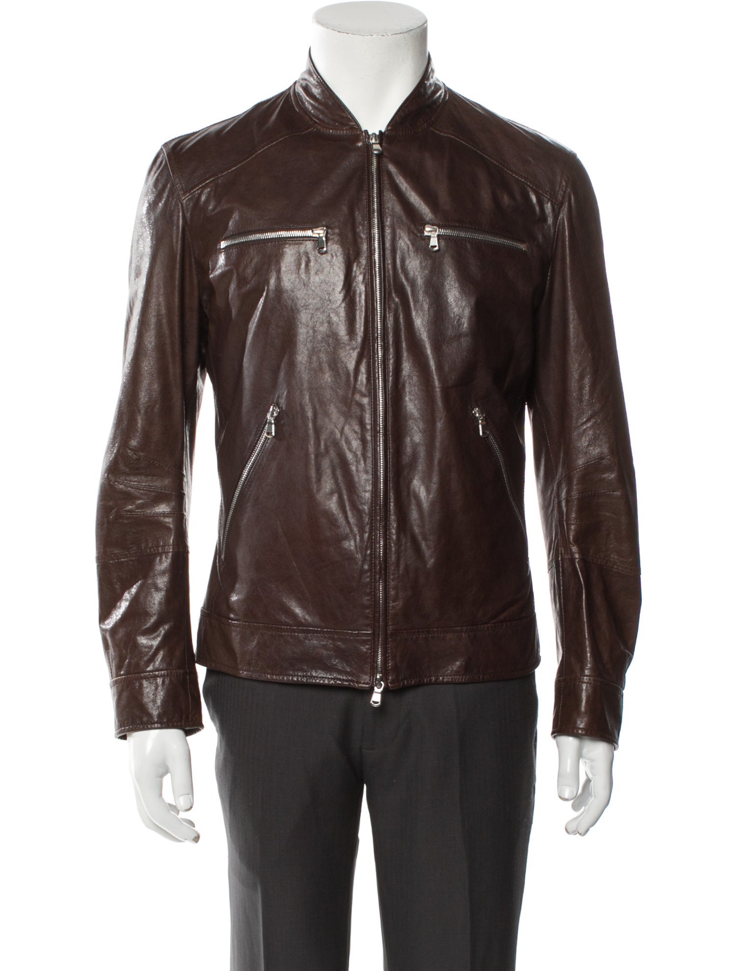Brunello Cucinelli Leather Moto Jacket