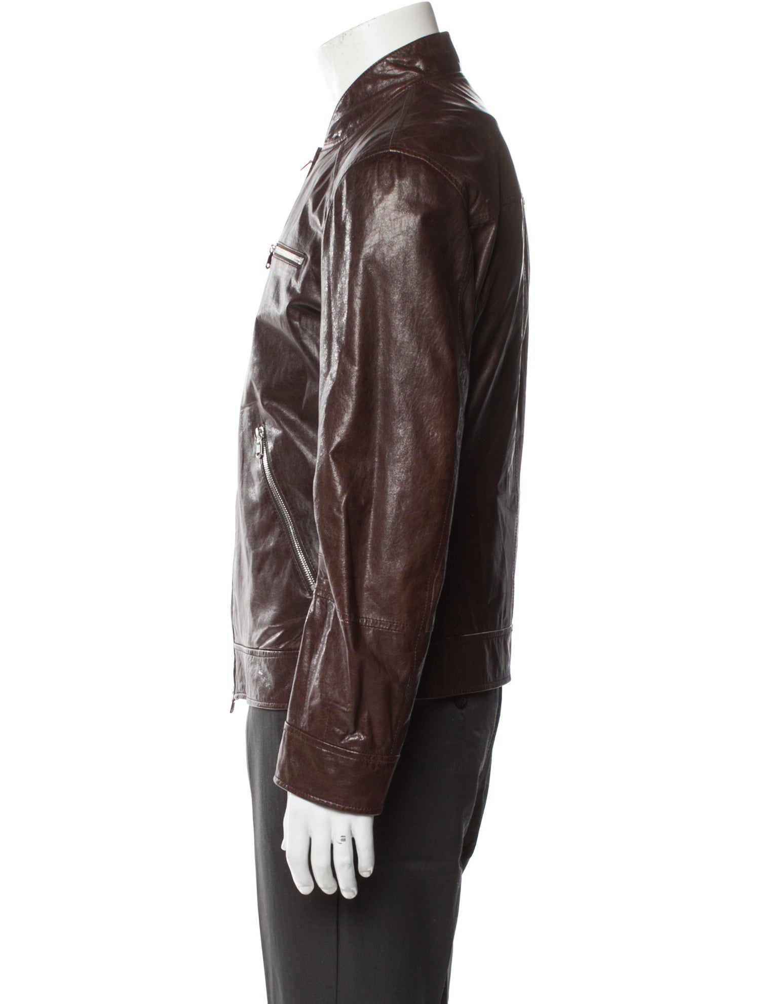 Brunello Cucinelli Leather Moto Jacket