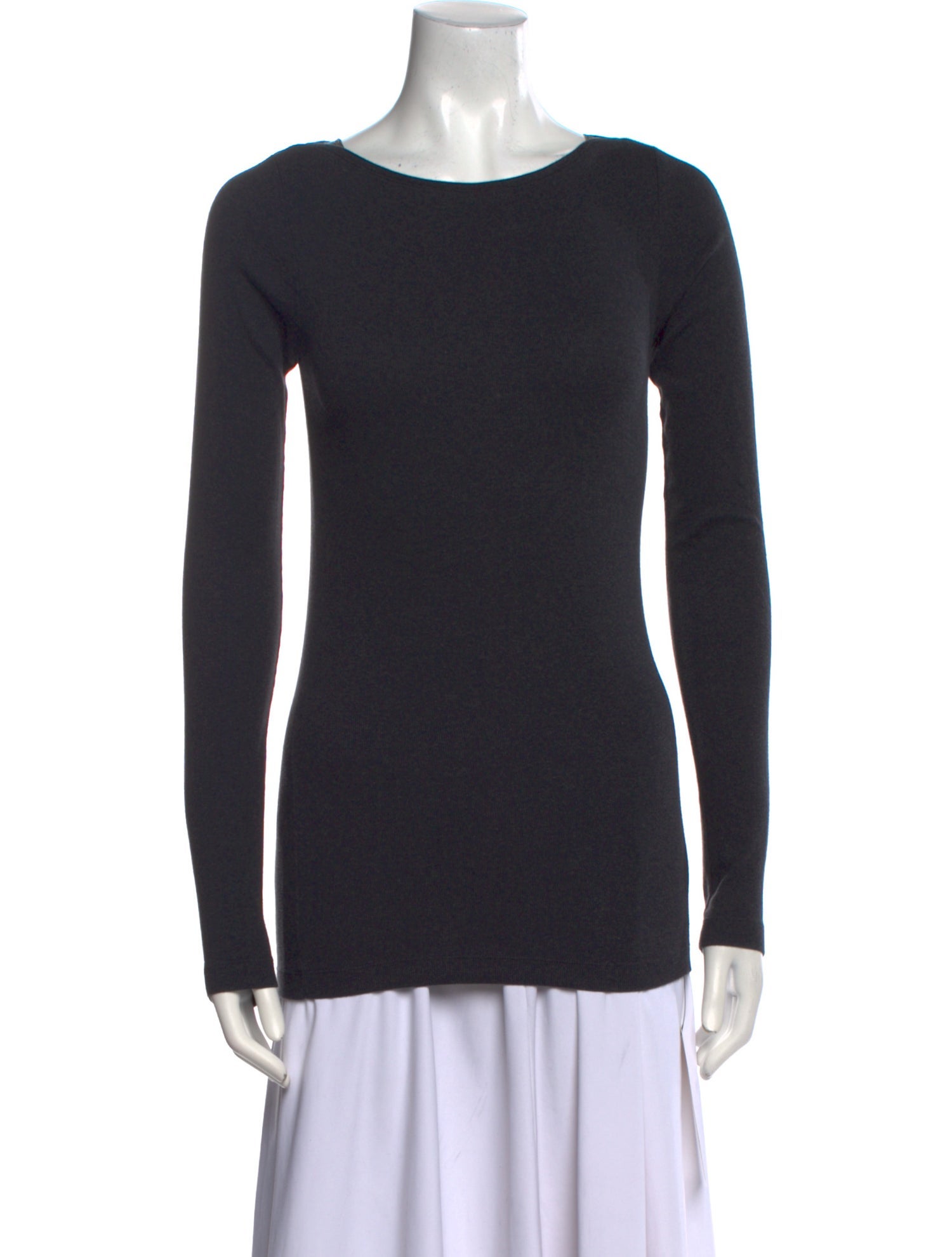 Brunello Cucinelli Bateau Neckline Long Sleeve Top