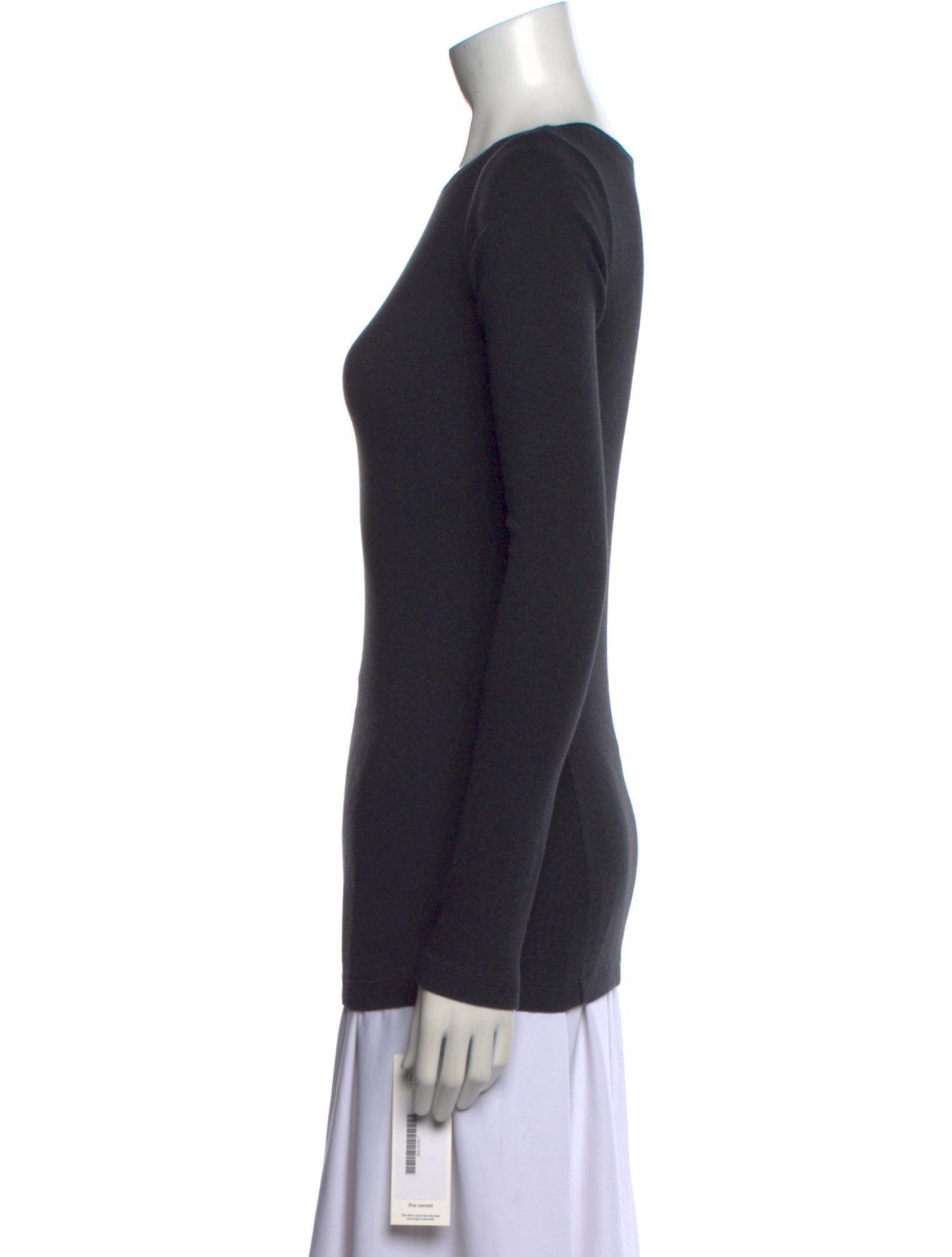 Brunello Cucinelli Bateau Neckline Long Sleeve Top