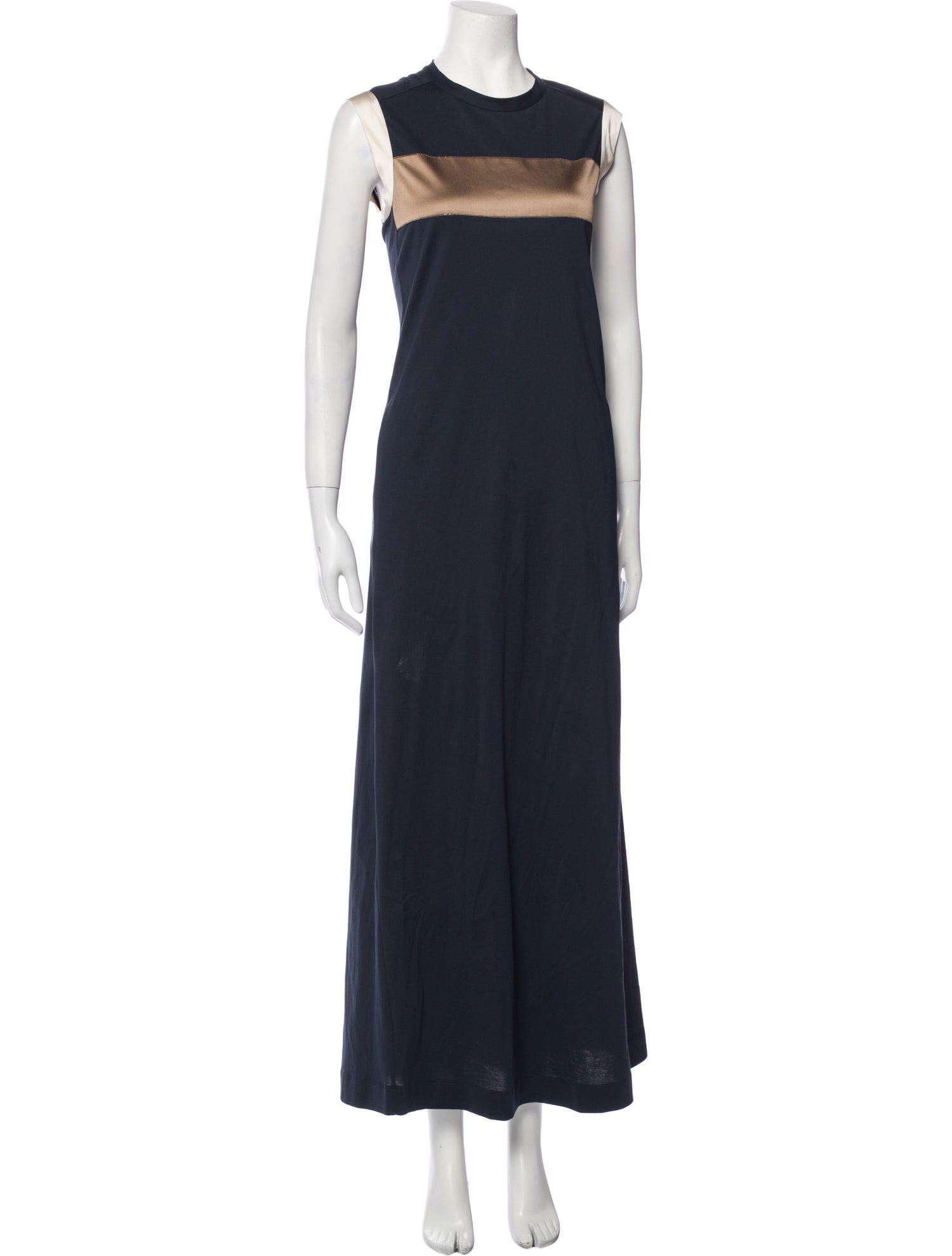 Brunello Cucinelli Crew Neck Long Dress
