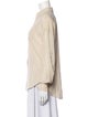 Brunello Cucinelli Silk Long Sleeve Button-Up Top