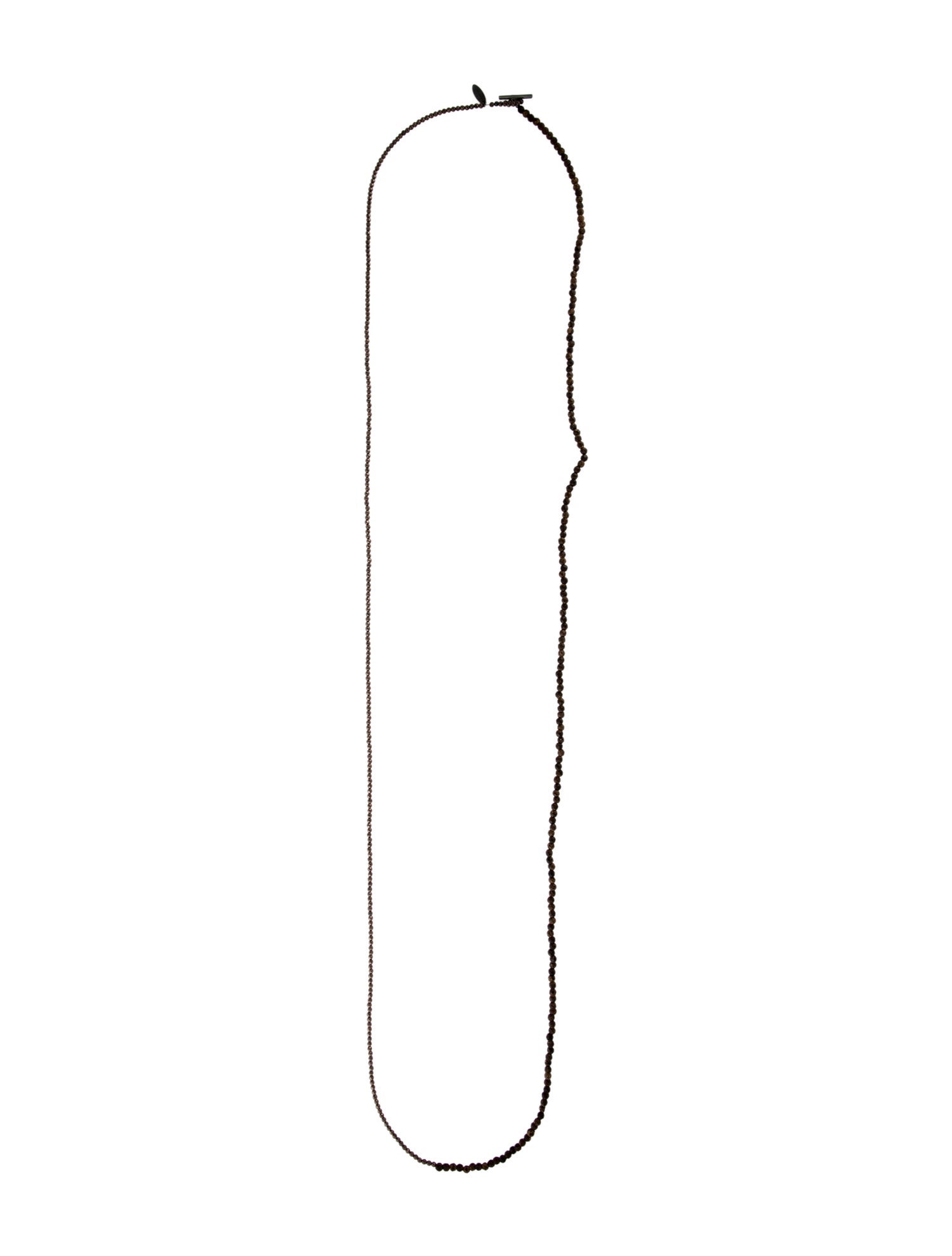 Brunello Cucinelli Wood Long Bead Strand Necklace