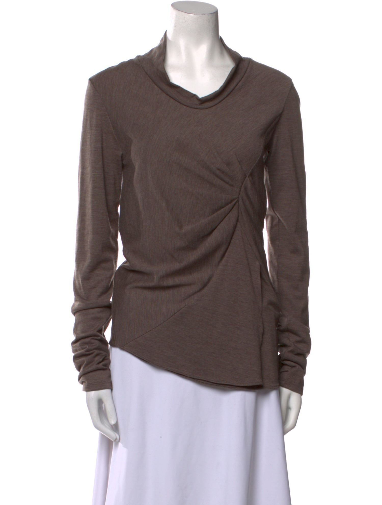 Brunello Cucinelli Wool Cowl Neck Top