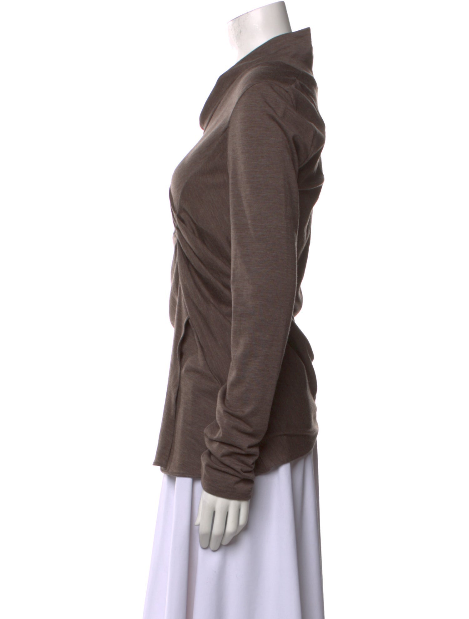 Brunello Cucinelli Wool Cowl Neck Top
