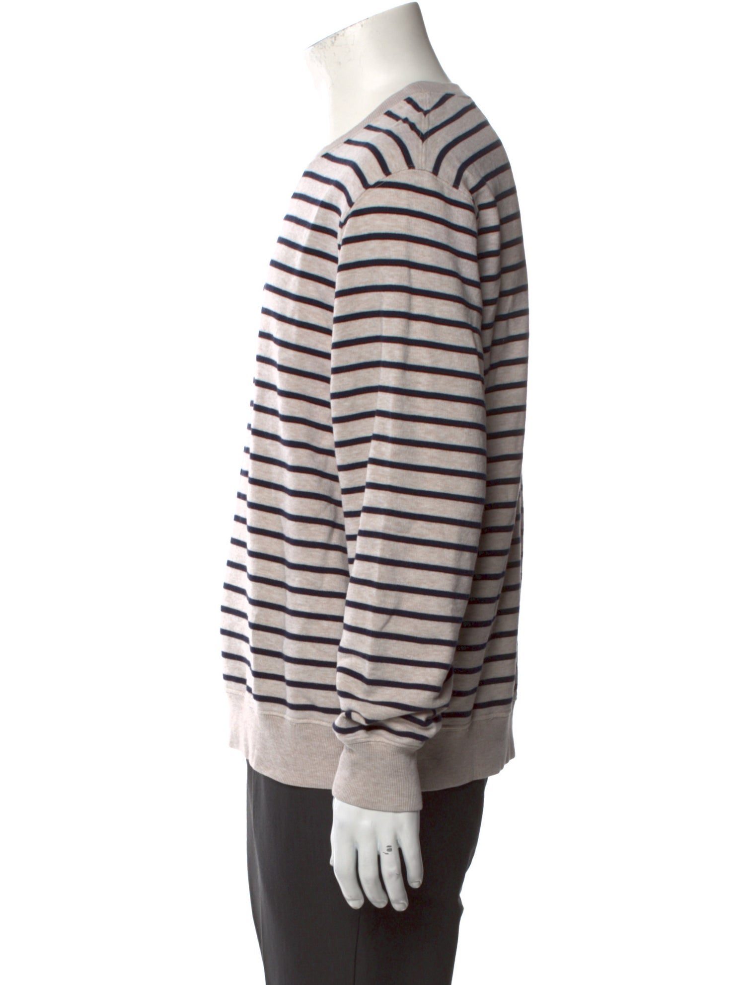 Brunello Cucinelli Striped Crew Neck Sweatshirt