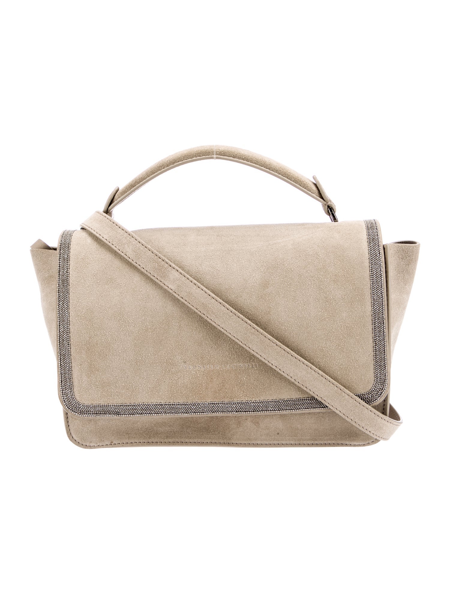 Brunello Cucinelli Suede Top Handle Bag w/ Tags