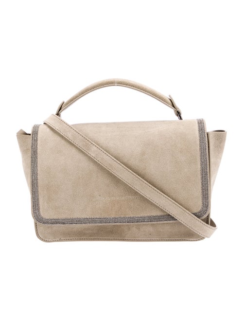 Brunello Cucinelli Suede Top Handle Bag w/ Tags