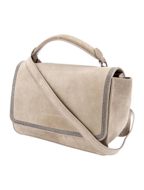Brunello Cucinelli Suede Top Handle Bag w/ Tags