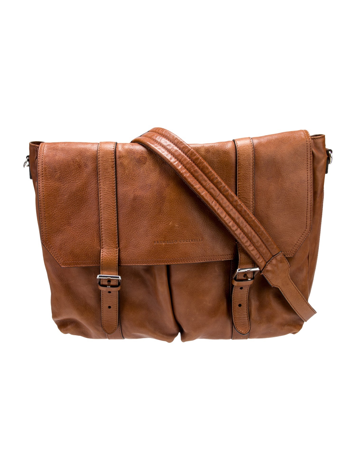 Brunello Cucinelli Leather Messenger Bag
