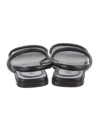 Brunello Cucinelli Monili Leather Slingback Sandals
