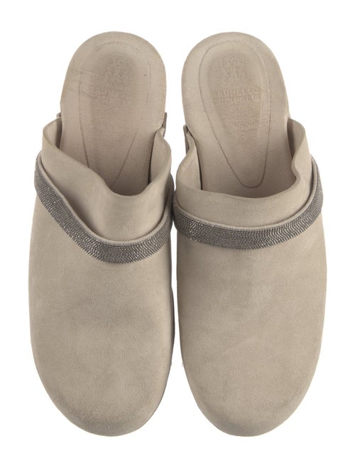 Brunello Cucinelli Monili Suede Mules