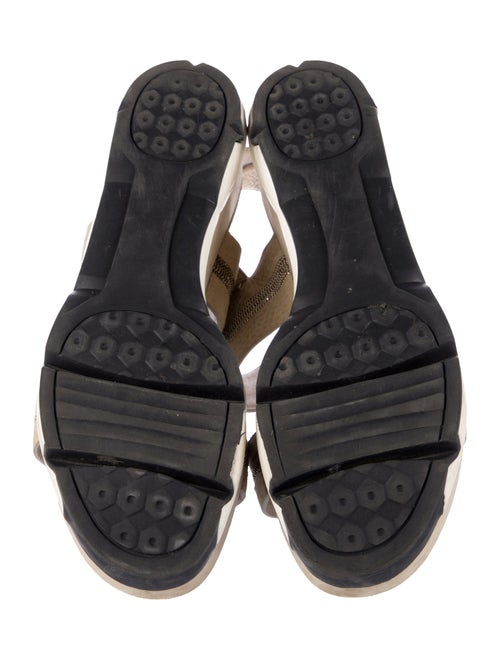 Brunello Cucinelli Monili Suede Slingback Sandals