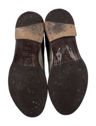 Brunello Cucinelli Patent Leather Tweed Pattern Chelsea Boots