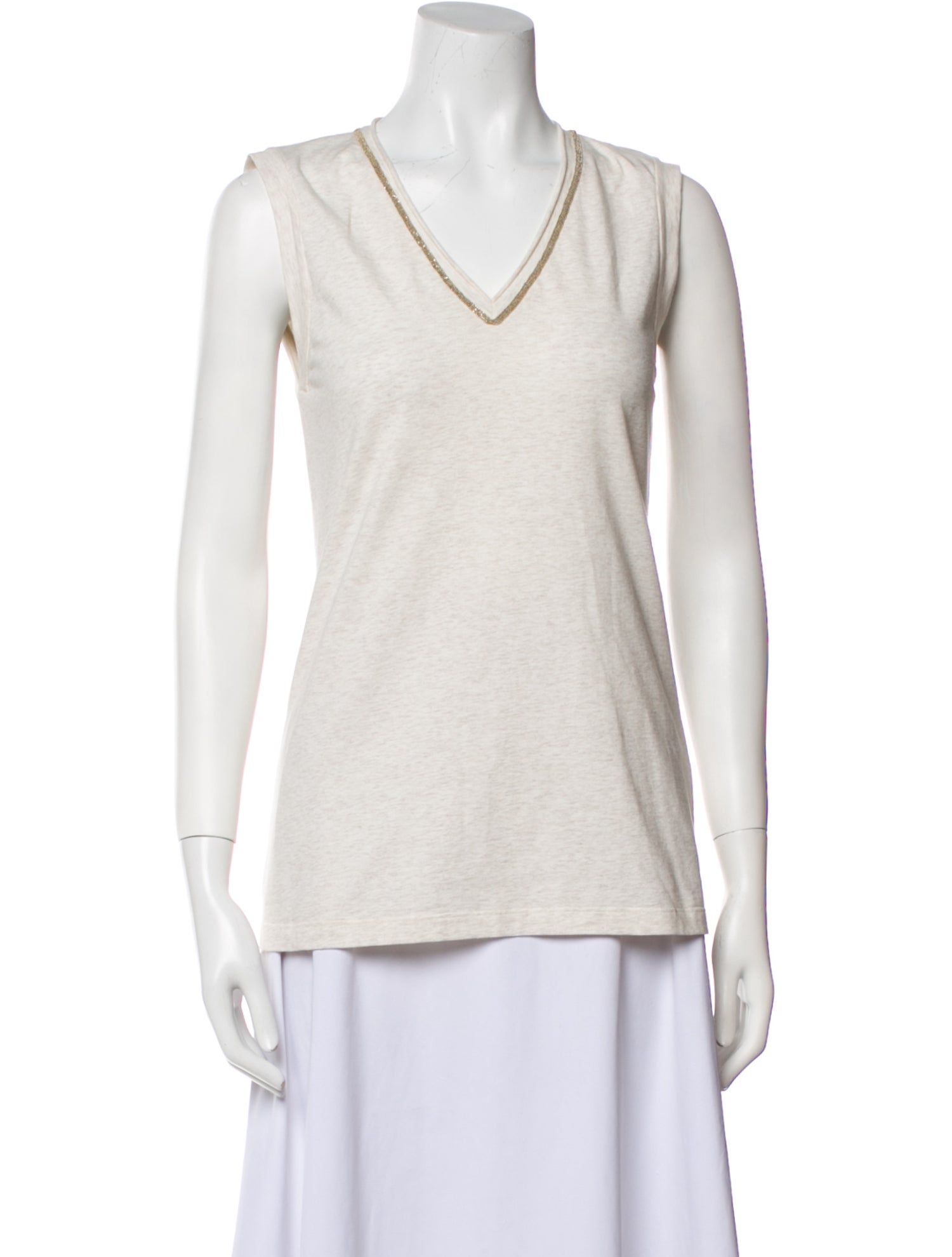 Brunello Cucinelli V-Neck Sleeveless Top