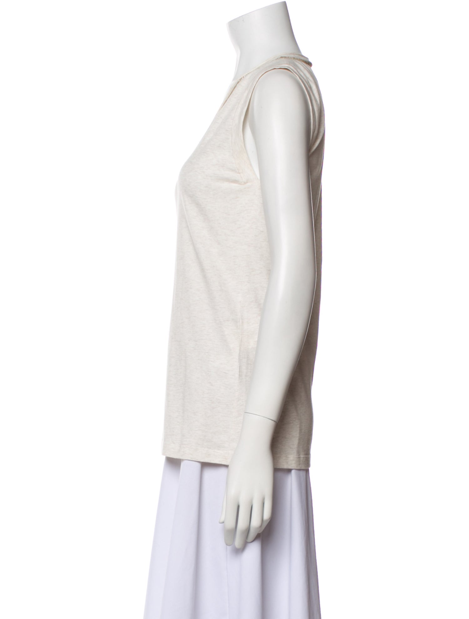 Brunello Cucinelli V-Neck Sleeveless Top