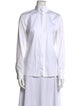 Brunello Cucinelli Mock Neck Long Sleeve Button-Up Top