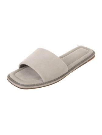 Brunello Cucinelli Monili Suede Slides