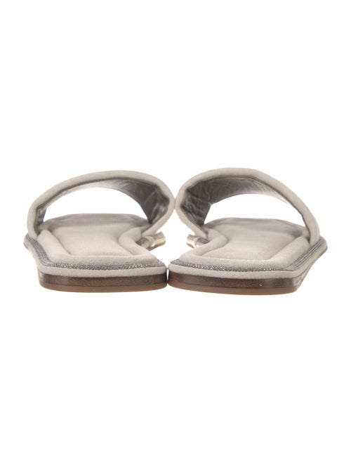 Brunello Cucinelli Monili Suede Slides