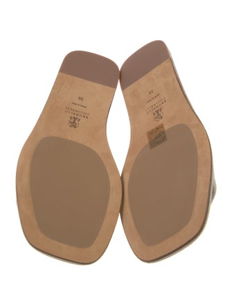 Brunello Cucinelli Monili Suede Slides