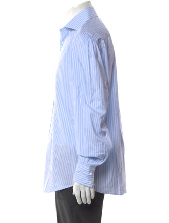 Brunello Cucinelli Striped Long Sleeve Dress Shirt