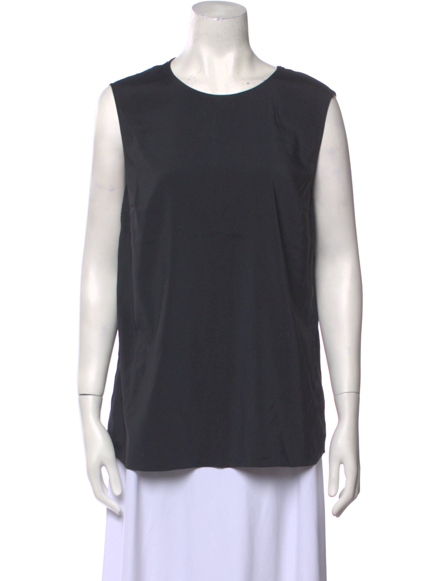 Brunello Cucinelli Silk Scoop Neck Top