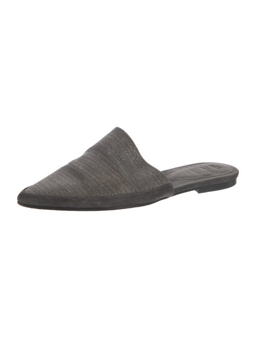 Brunello Cucinelli Monili Suede Mules
