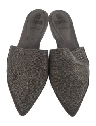Brunello Cucinelli Monili Suede Mules