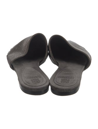 Brunello Cucinelli Monili Suede Mules