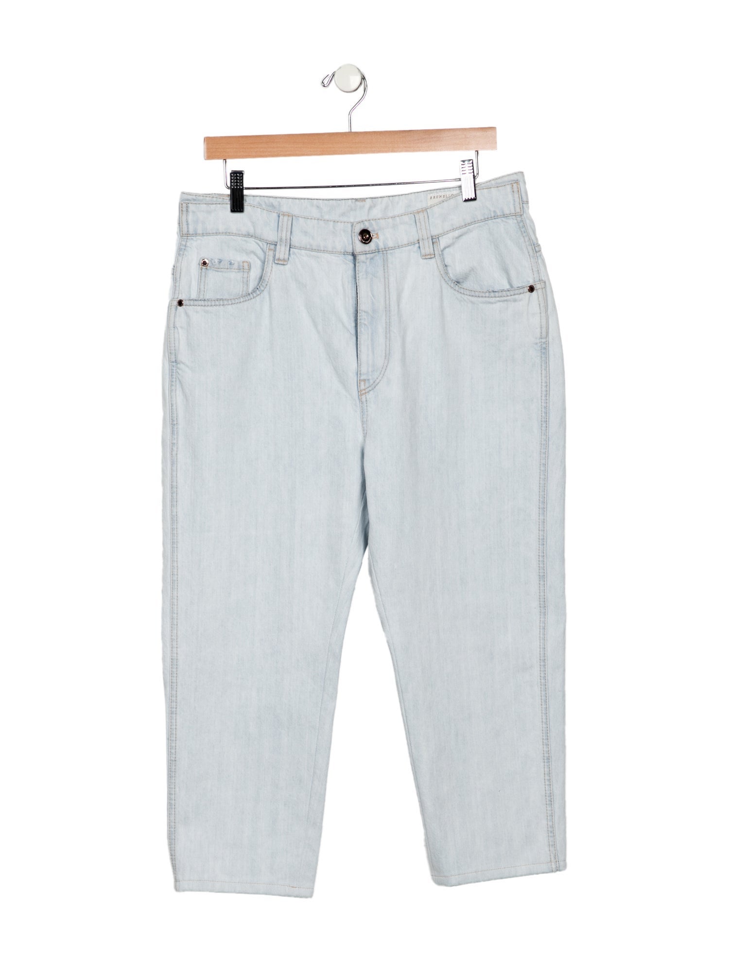 Brunello Cucinelli High-Rise Straight Leg Jeans