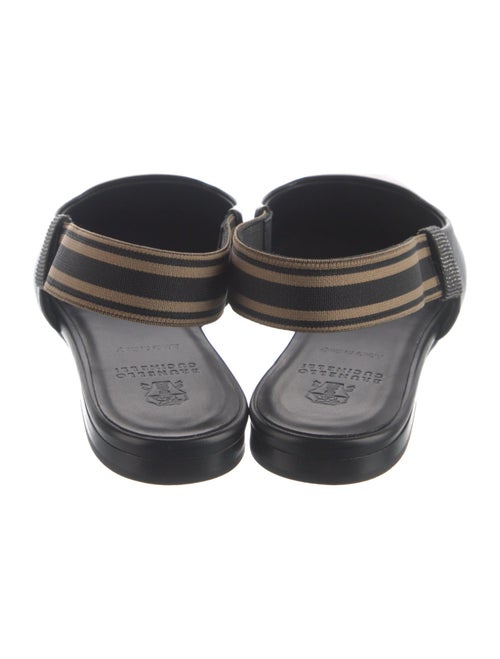 Brunello Cucinelli Monili Leather Slingback Flats