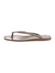 Brunello Cucinelli Monili Leather Flip Flops