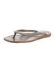 Brunello Cucinelli Monili Leather Flip Flops
