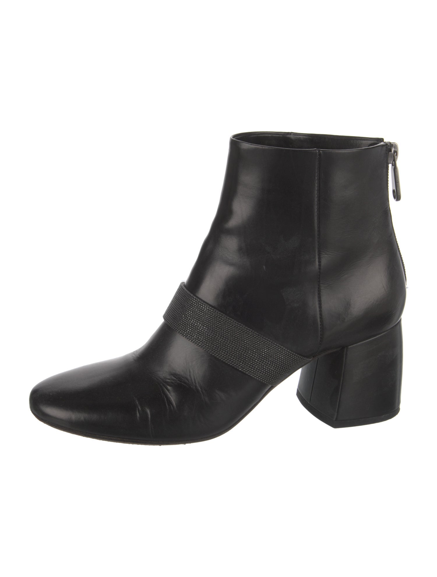 Brunello Cucinelli Monili Leather Boots
