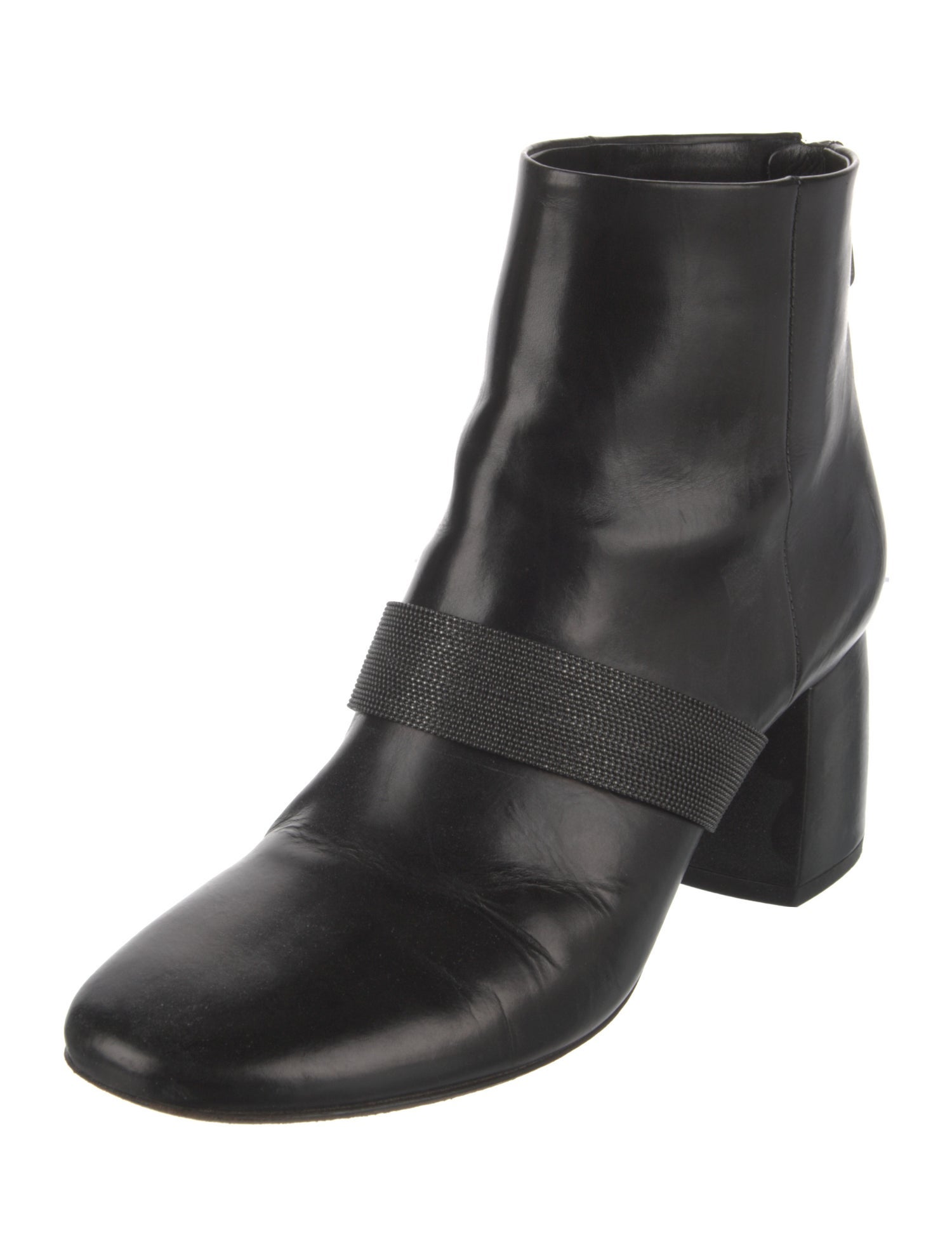 Brunello Cucinelli Monili Leather Boots