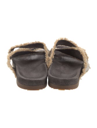Brunello Cucinelli Monili Suede Slides