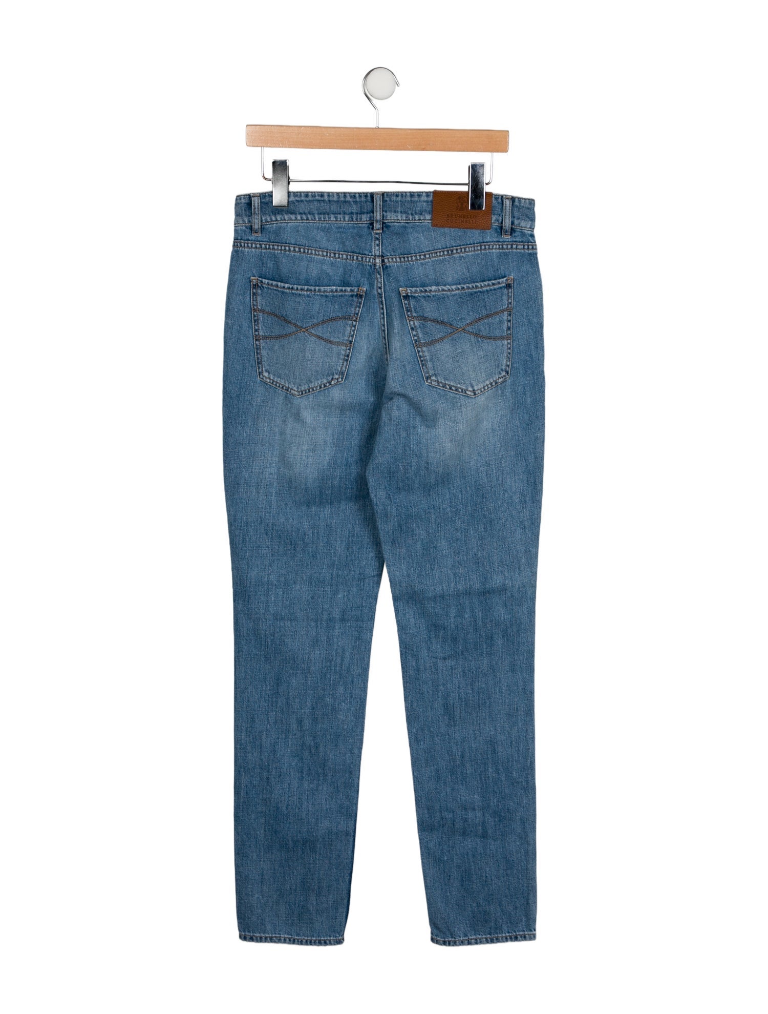 Brunello Cucinelli Mid-Rise Straight Leg Jeans