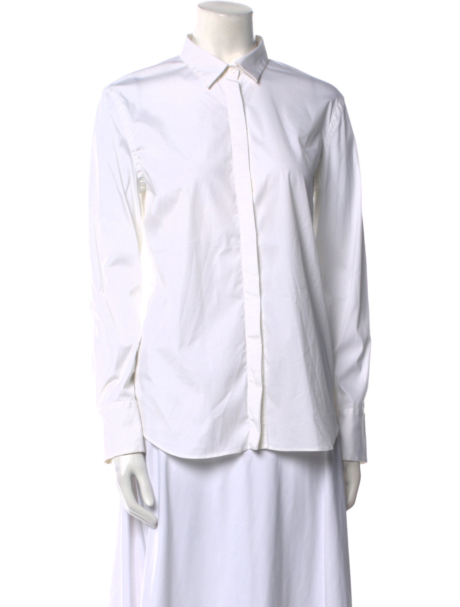 Brunello Cucinelli Long Sleeve Button-Up Top