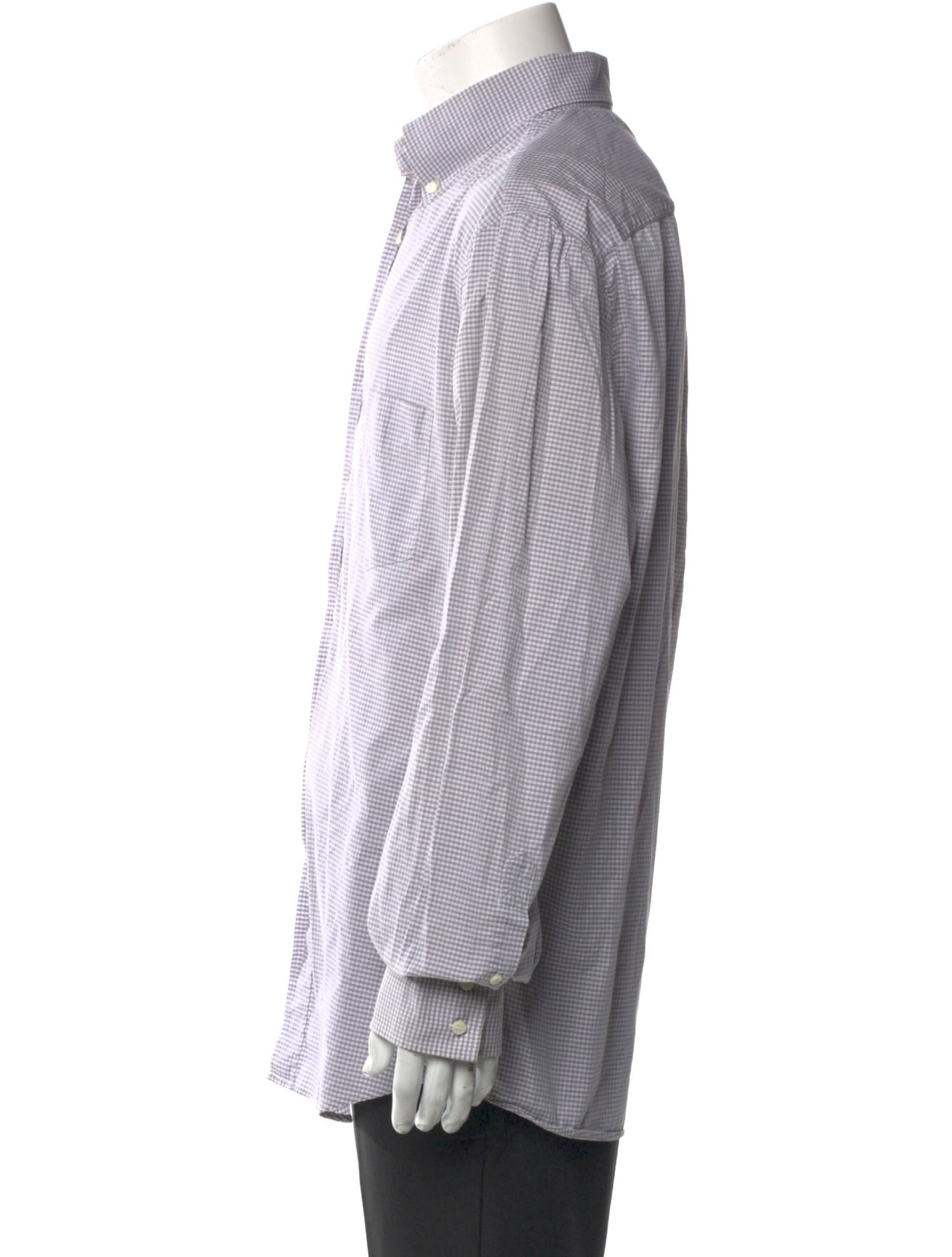 Brunello Cucinelli Plaid Print Long Sleeve Dress Shirt