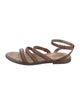 Brunello Cucinelli Monili Leather Gladiator Sandals