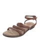 Brunello Cucinelli Monili Leather Gladiator Sandals