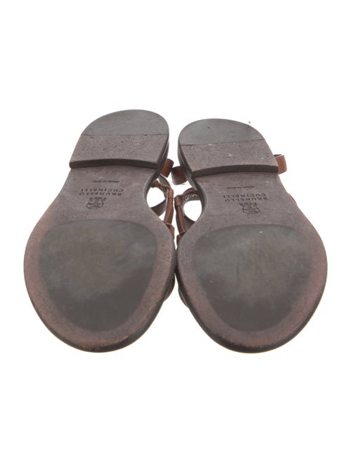 Brunello Cucinelli Monili Leather Gladiator Sandals