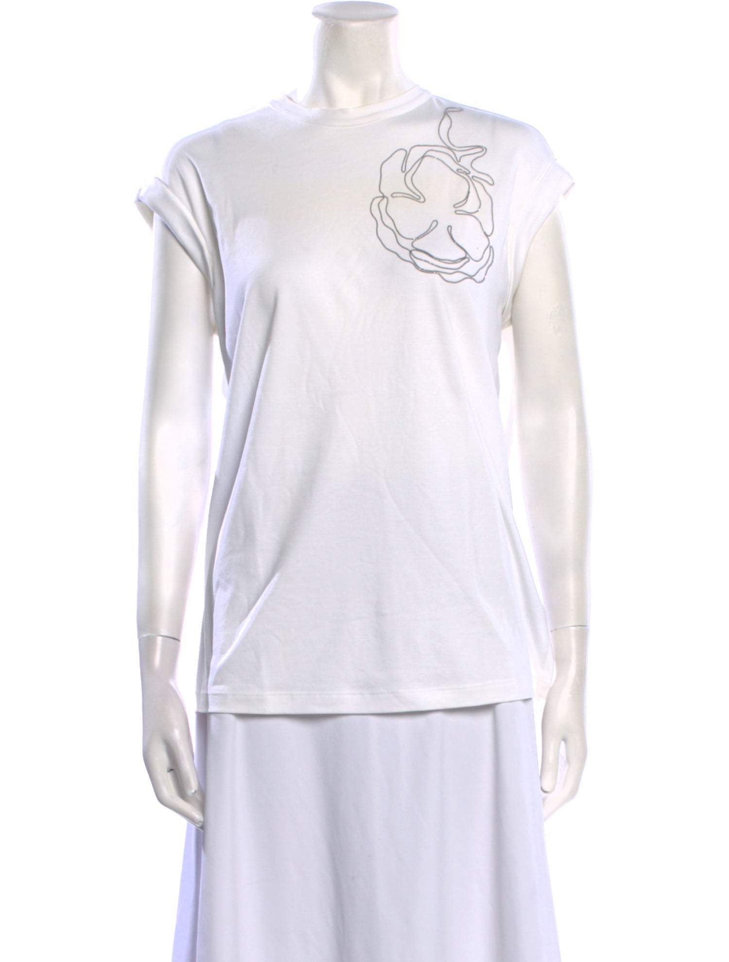 Brunello Cucinelli Graphic Print Crew Neck T-Shirt