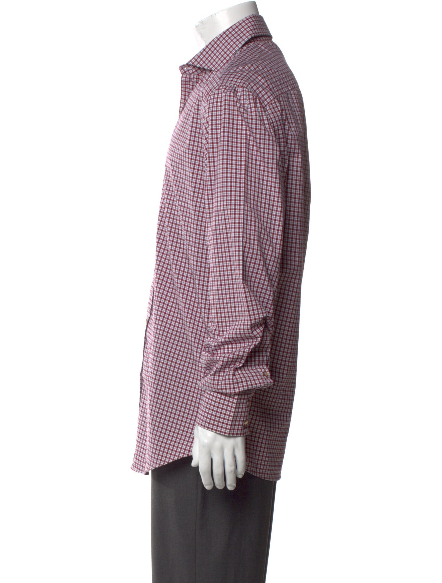 Brunello Cucinelli Plaid Print Long Sleeve Shirt